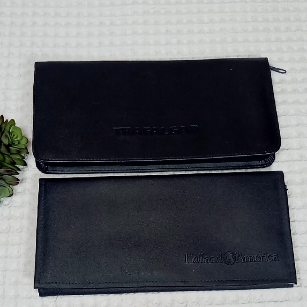 Trafalgar Navy Zip & Holland America Navy Travel/Passport Document Set
